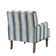 Arching Armchair with Solid Wood Legs and Nailhead Trim