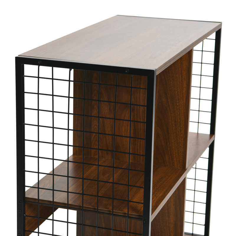 4 Cube Wall Unit , Mid-Century Walnut