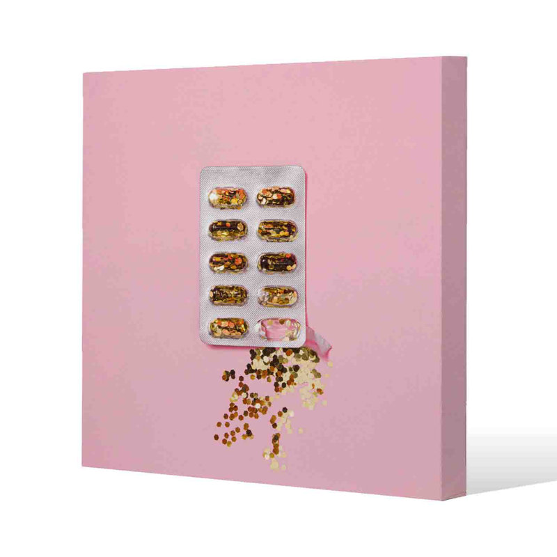 Glitter Pills by Andrew Lee - Wrapped Canvas Print, 61cm H x 61cm W x 4cm D