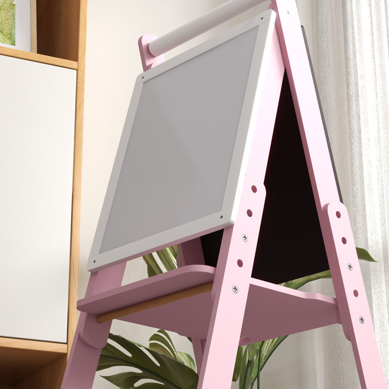 Lief Harriet Bee Kids Easel with Paper Roll Height Adjustable Ages 3-6 Years, Pink