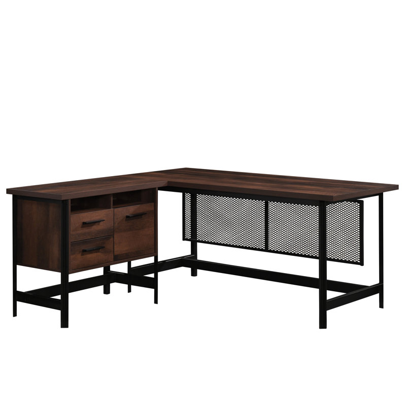 Bureau d'ordinateur industriel en forme de L (sans la chaise)