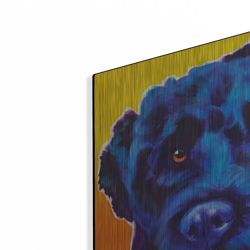 «Chien d'eau portugais - Banques» par Dawg Painter, H 24 po x l 24 po