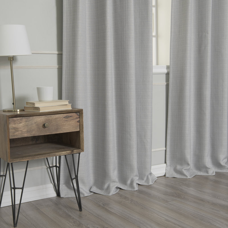 Paire de rideaux occultant avec œillets Briella, Gris clair, l 52 po x L 84 po