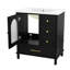 Meuble-lavabo 30 po avec lavabo en céramique et portes semi-transparentes-684774876