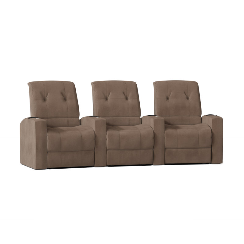 Sièges de rangée de cinéma (rangée de 3), Sable Smartsuede, Manuel