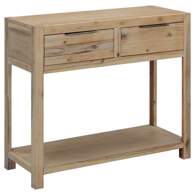 Console en bois d'acacia massif 32,3 po x 13 po x 28,7 po