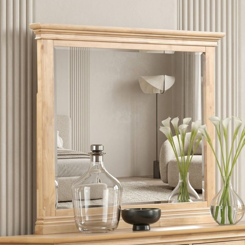 Chêne naturel noyer de 44 po X P 38 po Miroir rectangulaire H