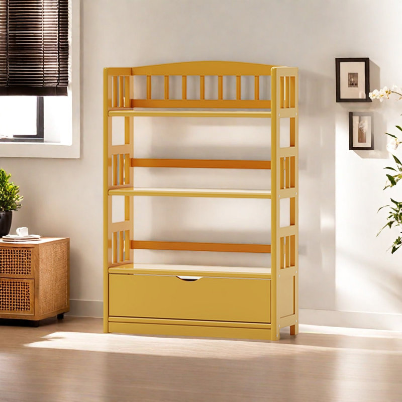Bibliothèque pratique et de haute qualité, (3 tablettes) H 46,2 po x l 31,4 po x P 11,2 po, Jaune