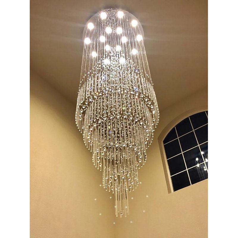 Lustre en cristal 32 po x H 120 po Devena 