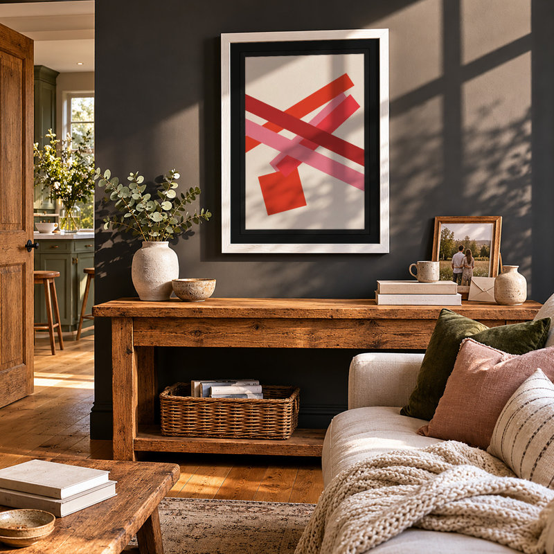 Rhythm Geometric - Print, A3 - 42.0 x 29.7 cm, White