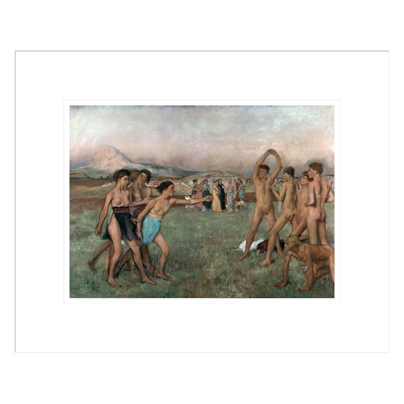 Jeunes spartiates exerçant par Edgar Degas, impression giclée encadrée, H 13,75 po x l 16,75 po