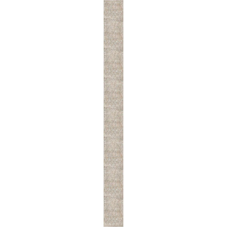 Anya Vintage Tribal Chevron Ivory Flat-Weave Rug