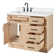 Tidworth 42'' Solid Wood Single Bathroom Vanity with 1.5'' White Quartz Top, Left Offset Rectangular Sink