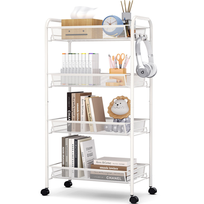 82.9cm H x 26cm W Utility Cart, White