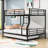 Full XL Over Queen Metal  Bunk Bed With Twin Size Trundle-2004408754