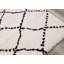 Tapis d'intérieur doux ivoire / noir à motif géométrique Lydon-127253099