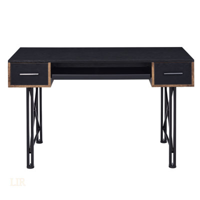 Settea Black Finish Computer Desk