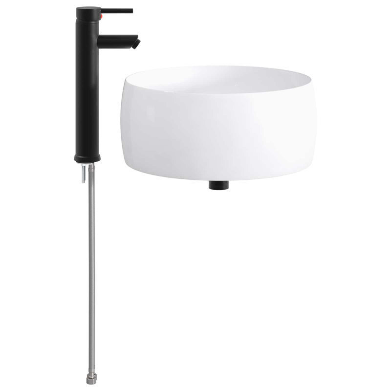 Belfry Bathroom 385mm W Metal Sink, Matte Black