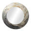 Grey And Gold Mystical Spirals - Abstract Spirals Round Mirror Wall Decor-99621209