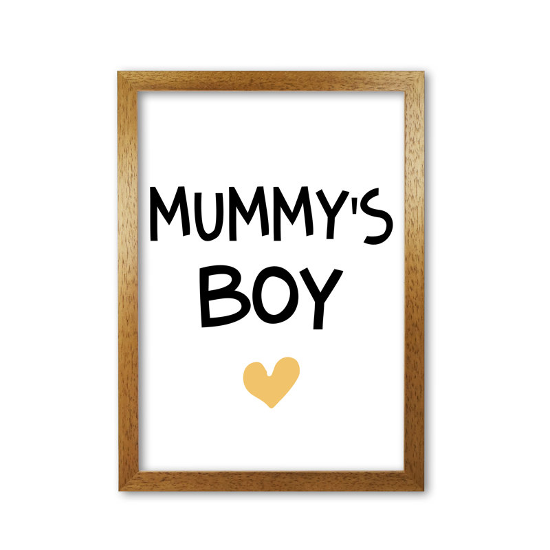 Mummy's Boy - Print, Honey Oak Frame, 42 cm H x 30 cm W x 5 cm D