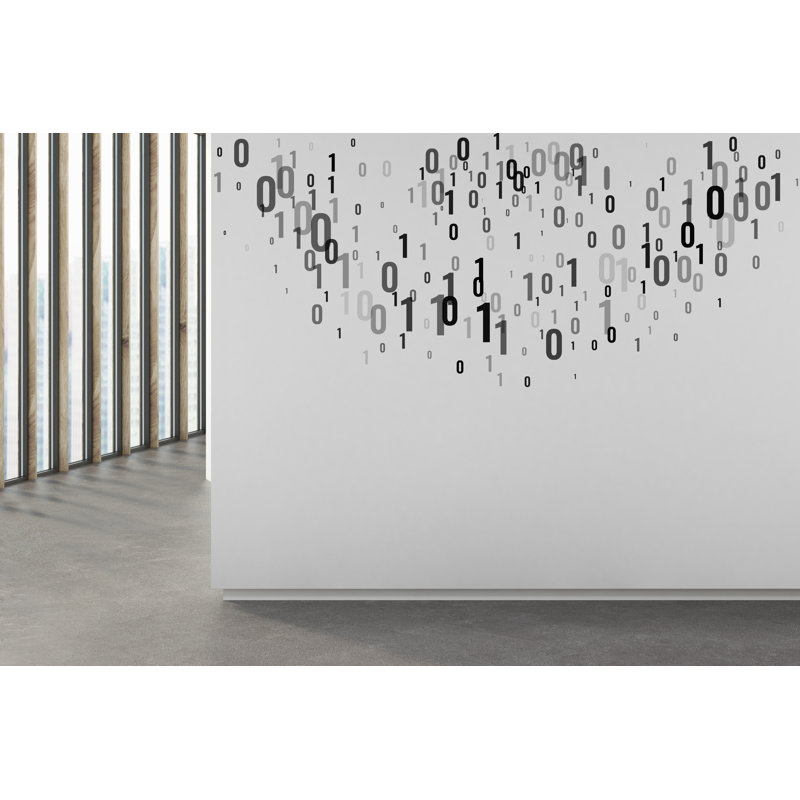 Autocollant de code code binaire, technologie vinyle Art mural, autocollant de carte de circuit imprimé, décoration murale de bureau, bureau d'ordinateur