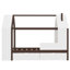 Lit plateforme simple en bois massif avec tiroirs et tablettes, blanc et chambre à coucher confortable et imaginative en bois, espace douillet organisé