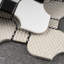 Carreau de mosaïque géométrique mat en porcelaine mat 10,52 po x 10,52 po Porcetile Dot-36931456