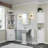 RiverRidge Somerset Tall Corner Bathroom Cabinet Storage Organizer with Doors and an Adjustable Shelf - White