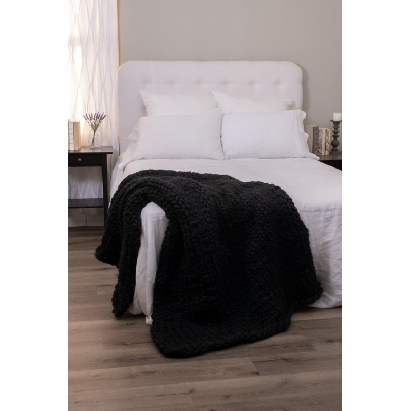 Hannelle Throw Blanket, Asphalt