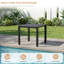 Table d'appoint d'extérieur en aluminium pour patio, piscine et jardin