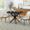 Pinellas 39.4" W Round Cross Base Dining Table