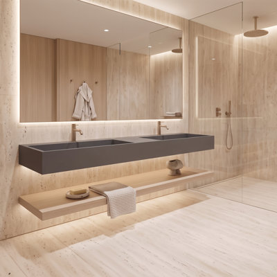 60" Rectangular Vessel Bathroom Sink