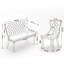 Ensemble de coin repas 3 pièces avec banc capitonné et chaises de salle à manger rembourrées-126025721-126025724-126025725
