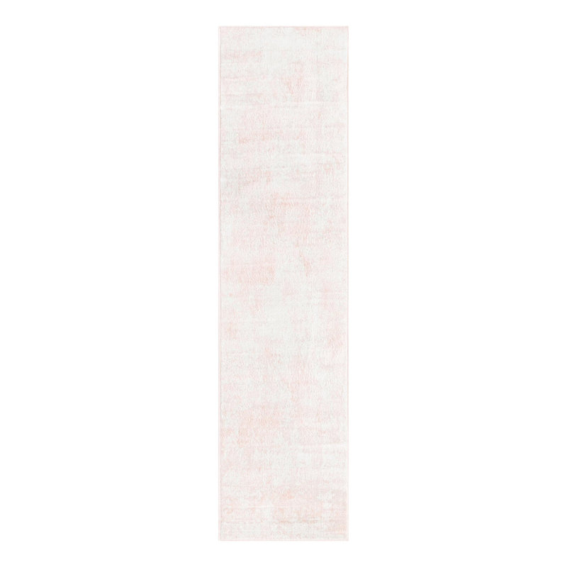 Tapis rose clair / blanc Juliette, Tapis de couloir 2 pi x 8 pi