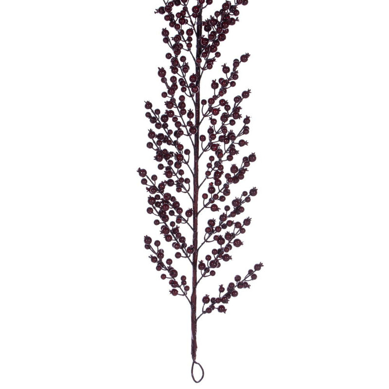 72" Burgundy Crab Apple Mixed Berry Garland
