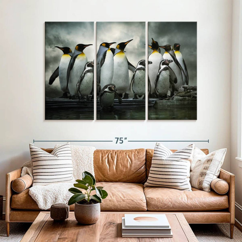 Penguin Huddle, 42" H x 65" W