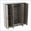 4-Door Wardrobe with 1 Drawer and Hanging Rail