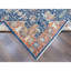 Tapis oriental bleu noué à la main 10 pi 3 po x 13 pi 10 po, motif persan antique noué à la main, teinture végétale, velours zéro, tondeuse basse