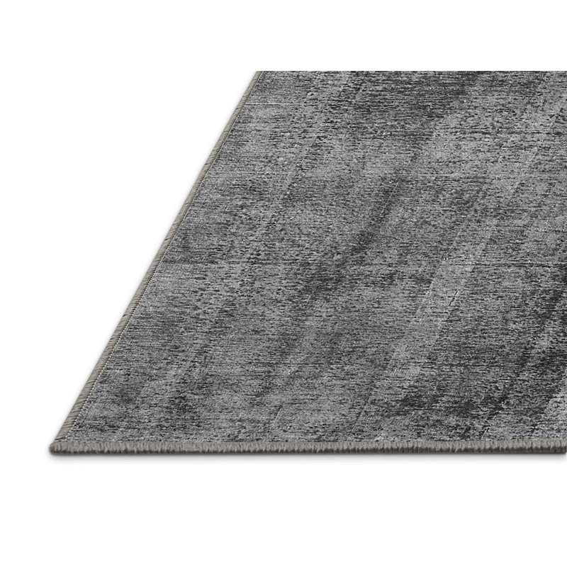 Tapis rond en polyester / chenille tissé à la machine Maloria, Rectangle 2 pi x 3 pi