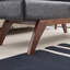 Banc rembourré en similicuir avec 4 pieds-604296614
