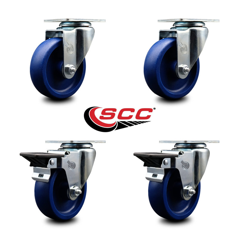 4-Piece Polyurethane Caster Set