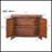 Retro Style Console Table With Adjustable Storage, Perfect For Hallways And Living Rooms, Light Espresso Finish-1635628105-1635628150