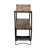 Rustic Industrial Design Demilune Shape Textured Metal Distressed Wood Console Table-544914526