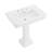 Voltaire 2-Piece Ceramic Rectangular Pedestal Sink in Glossy White