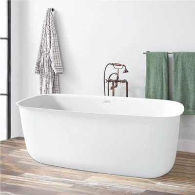62.4'' x 29.25'' Freestanding Soaking Acrylic Bathtub