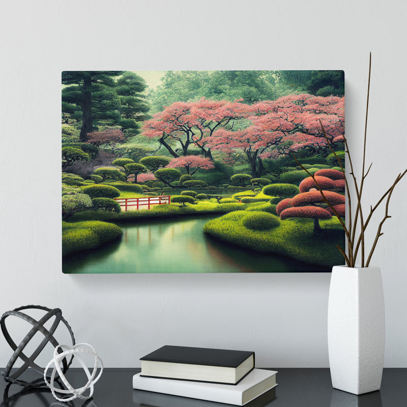 Japanese Garden Vol.1 - Wrapped Canvas, 40cm H x 60cm W x 3cm D