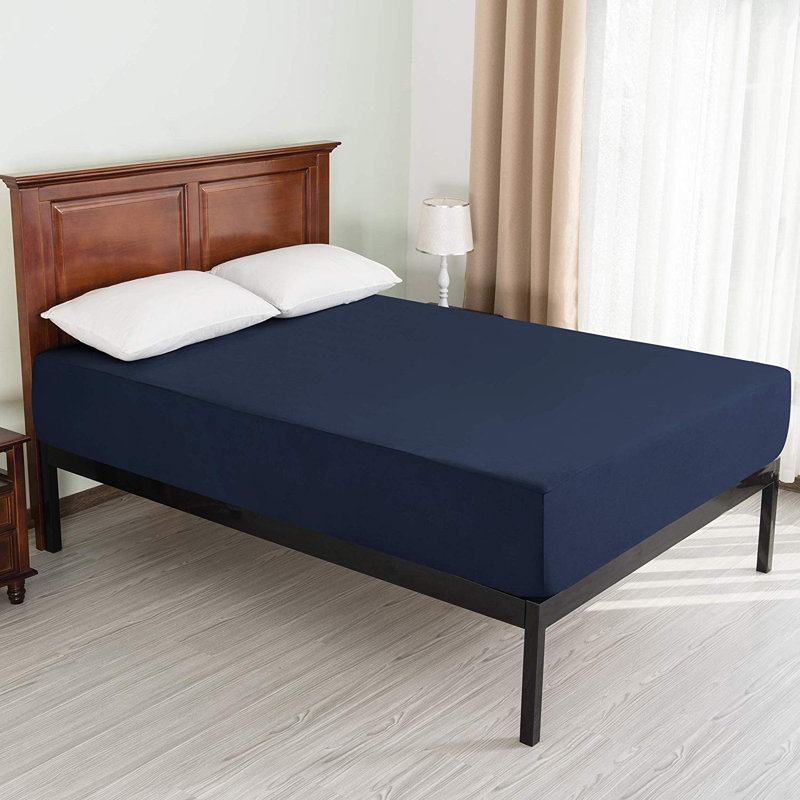 Protège-matelas ajusté ultra doux, Jumeau, Marine