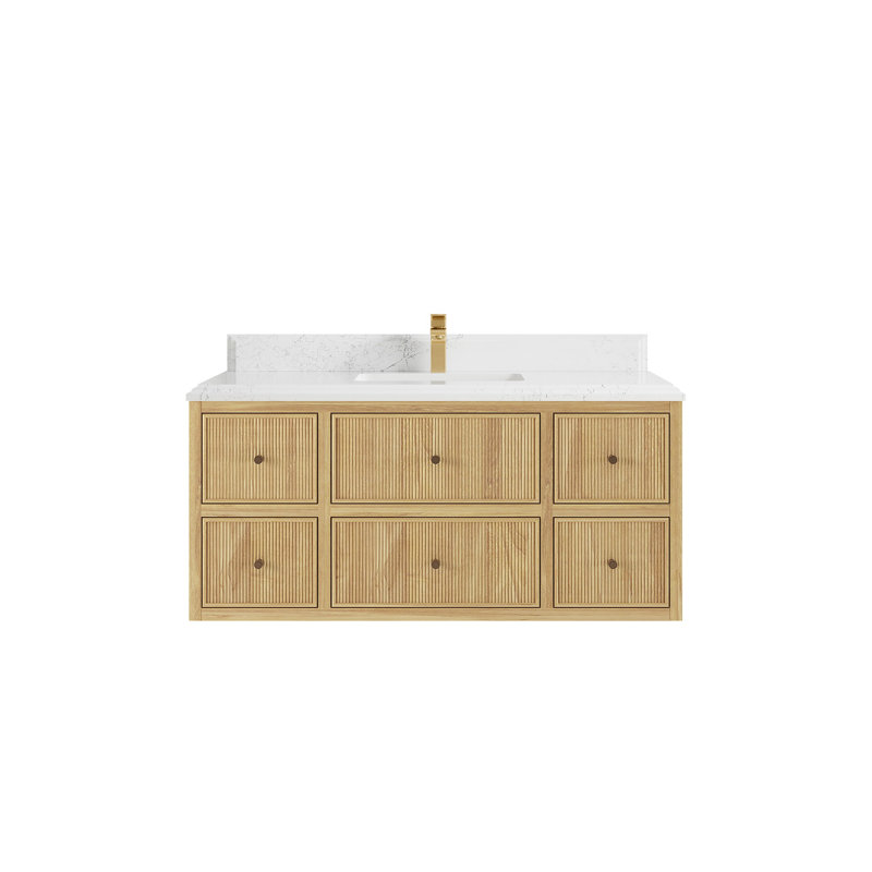 Moragne 48'' Single Bathroom Vanity with Quartz Top