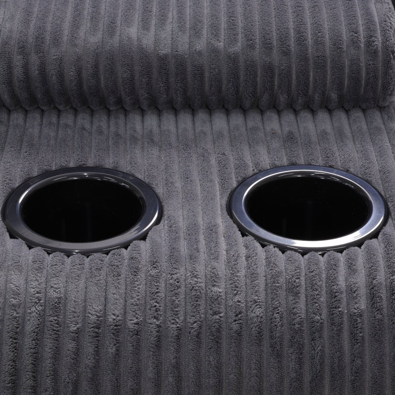 Ensemble de canapé modulaire inclinable Liam Gray Corduroy