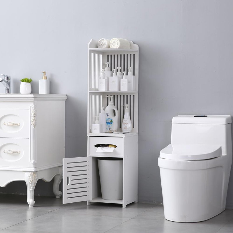 Armoire de salle de bain autoportante h 47 po x l 12 po x l 12 po x p 12 po Sussman
